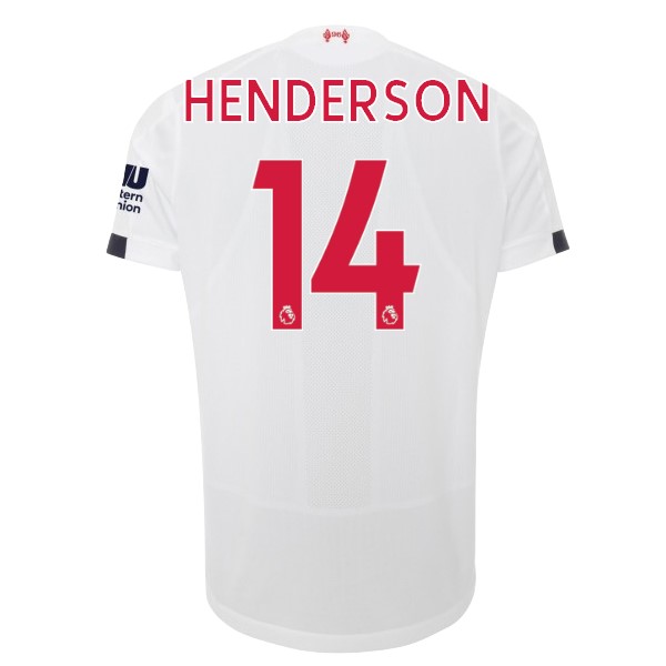 Maillot Football Liverpool NO.14 Henderson Exterieur 2019-20 Blanc